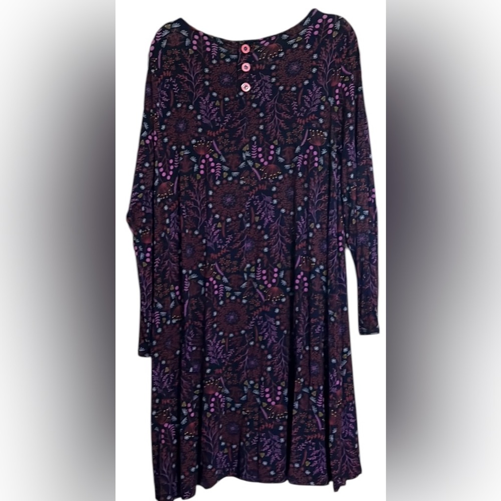 MATILDA JANE Navy Blue/Pink/Blue New Resolution Swing Style Dress, Size XL, GUC. - Picture 4 of 10
